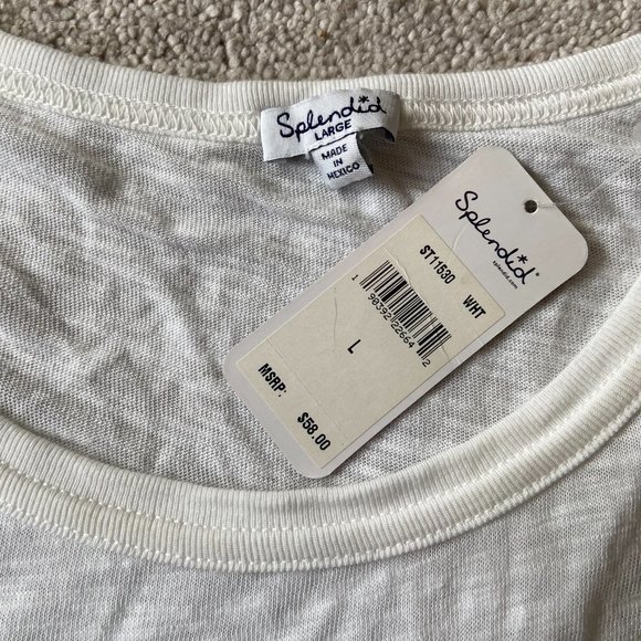 Splendid White Ruffle Top NWT - Picture 9 of 10